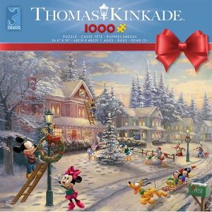 Disney Thomas Kinkade Mickeys Victorian Christmas puzzle
